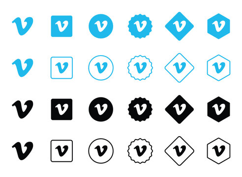 Vimeo Logo Variations: Diverse Styles and Color Options