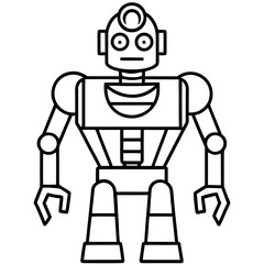 Futuristic Robot Silhouette