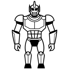 Fototapeta premium Futuristic Robot Silhouette