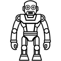 Futuristic Robot Silhouette