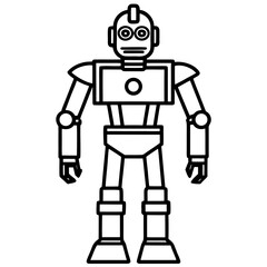 Futuristic Robot Silhouette