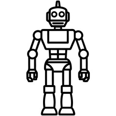 Futuristic Robot Silhouette