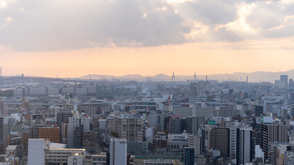 Tsūtenkaku and Osaka Skyline
