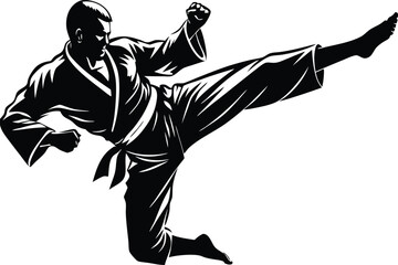 martial arts action-poses karate