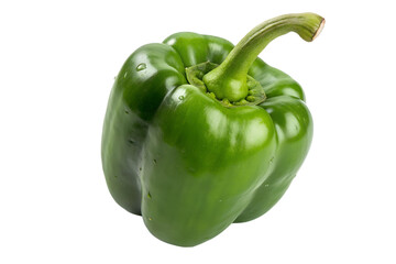 Fresh Green Bell Pepper Isolated
