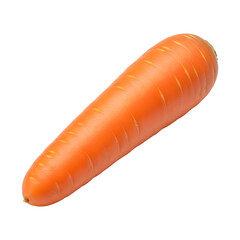 Single Fresh Orange Carrot with Visible Striations.