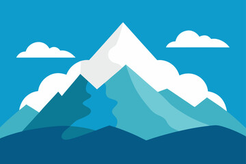 mountain landscape vector illustration