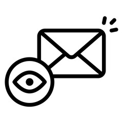 mail view line icon