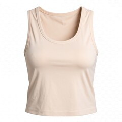 Beige cropped tank top
