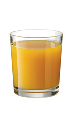 Orange juice in a glass isolated on transparent background  