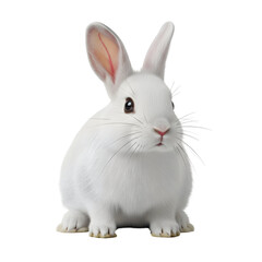 Obraz premium Adorable White Rabbit with Pristine Fur.