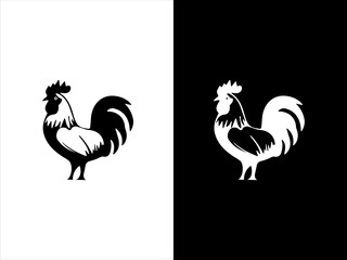 Hen chicken silhouette graphic black and white, colourful, natural colors, animal, farm