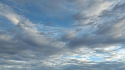 Obraz premium The Majestic Cloudy Sky with Serene Blue and Gray Tones