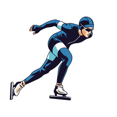 Naklejka premium vector illustration of a skateboarder