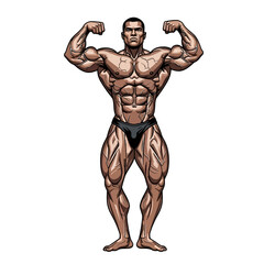 muscular male bodybuilder