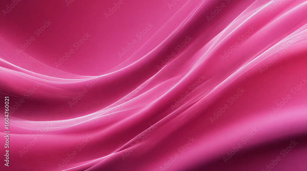 Poster close up of flowing pink fabric with soft highlights and shadows creating a smooth and elegant textu