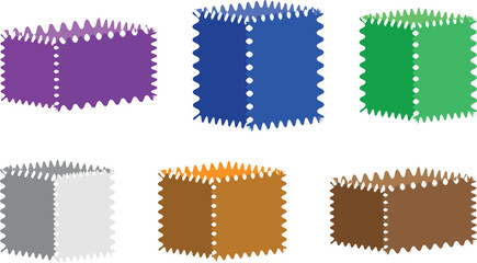 Minimal Line Zigzag Frames Vector – Abstract Geometric Borders for Decorative Use