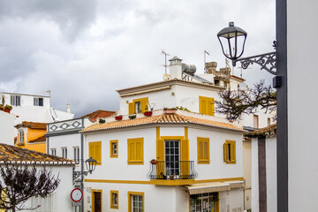 Historical street of old town in Lagos, Albufera, Portugal