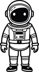 Fototapeta premium isolated-cartoon-astronaut-standing-in-white-space (2).eps