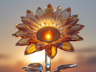 Crystal Sunflower Sunset Glow.