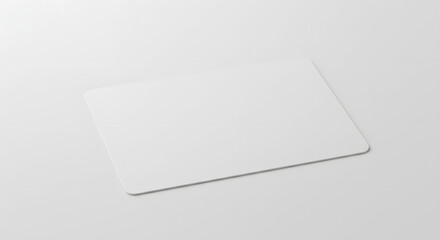 Clean white blank card mockup for modern business branding and design projects