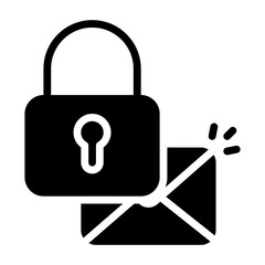 locked mail solid icon