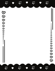 frame border hand drawing doodle element