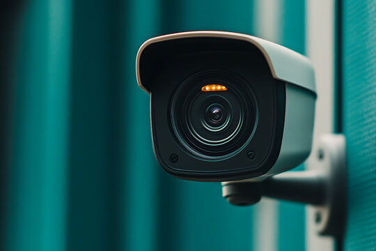 Security Camera: Observing from above, safeguarding spaces, capturing moments in silent vigilance, technology watches over, ensuring peace and order.