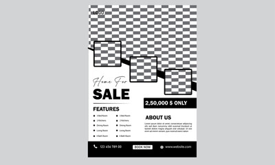corporate minimal house flyer design template 
