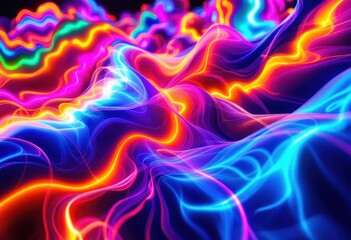 Obraz premium Abstract design of vibrant, flowing lines.