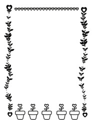 frame border hand drawing doodle element