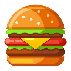 hamburger on a white background