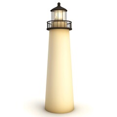 Bright and Guiding Lighthouse Shining in the Night Sky