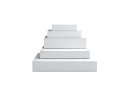 white podium isolated on transparent background - Powered by Adobe