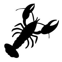 Multiple Simple Orange Lobsters – Minimal Vector Seafood Illustration