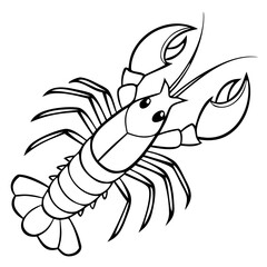 vector illustration of a lobster