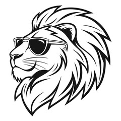 A striking vector illustration captures the wild spirit of a lion's head, perfect for a tattoo or mascot design