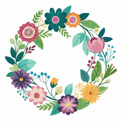 Naklejka premium flowers and butterflies