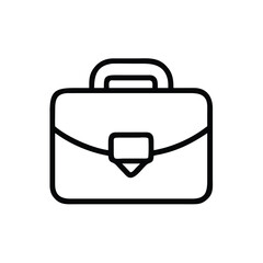 Simple black outline icon of a briefcase