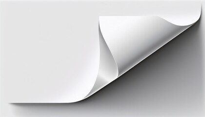 curled paper corner white paper page turning edge curl corner realistic bent sheet with shadow overlay effect