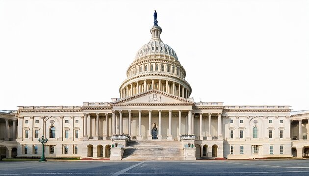 the us capitol building in washington dc isolated cut out