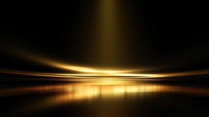 Glowing light stripes in black space