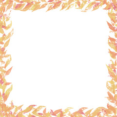 紅葉のスクエアリーフフレーム　Adobe Illustrator Artwork