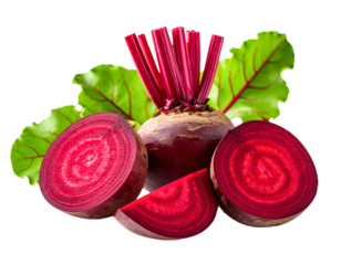 Fresh beets beetroot vegetable healthy food organic produce red beet root on transparent background