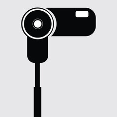 Photo camera icons set. Photography symbol.  Video camera vector icon. Photographing sign. Isolated raster illustration on white background. Movie Sign. Cinema, eps10