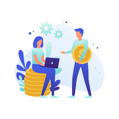 Financial Strategy and Money Management Concept with Teamwork