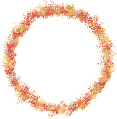 紅葉のリースフレーム