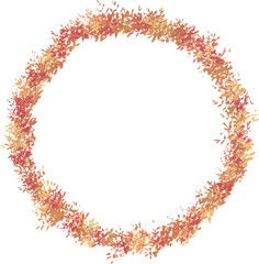 紅葉のリースフレーム　Adobe Illustrator Artwork