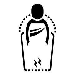 Person Under Blanket Relaxation Icon for Illness Blogs, Sleep Websites, Comfort Cards, Wellness Education, Awareness Campaigns