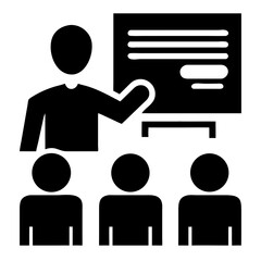 Lecturer Giving Presentation to Audience for Education, Business Training, Conference, or Seminar Materials